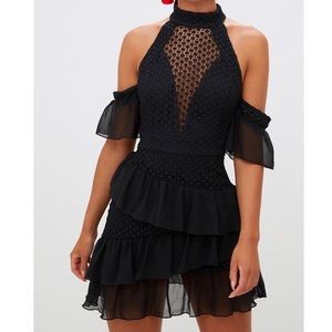 Pretty Little Thing Black Crochet Dress